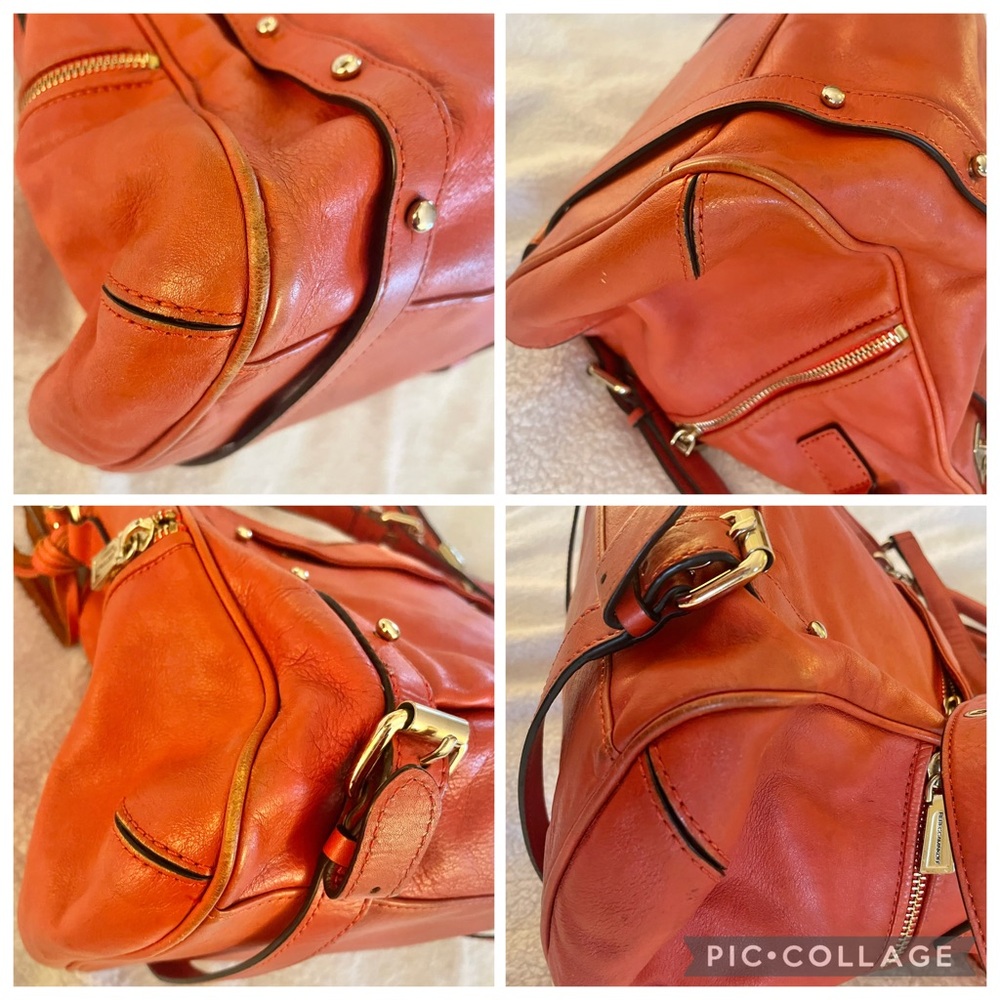 Rebecca Minkoff Orange Leather Large Cupid Satchel - Picture 10 of 16